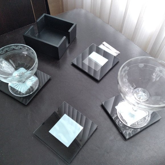 Elegant Handmade Glass Coasters - Picture 1 of 4